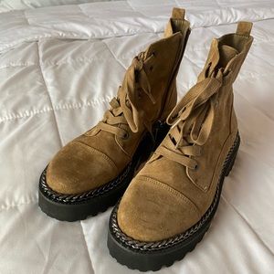 Vince Camuto Suede Combat Boots